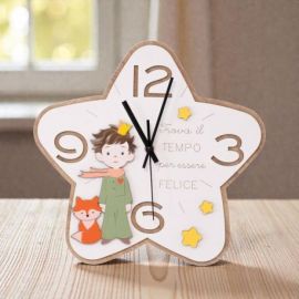 OROLOGIO A FORMA DI STELLA CON PICCOLO PRINCIPE PER BOMBONIERE UNICHE