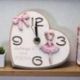 OROLOGIO CUORE CON BALLERINA CON TUTU ROSA PER BOMBONIERE UNICHE
