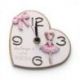 OROLOGIO CUORE CON BALLERINA CON TUTU ROSA PER BOMBONIERE UNICHE