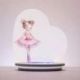 LAMPADA LED CUORE E BALLERINA CON TUTU ROSA PER BOMBONIERE UNICHE