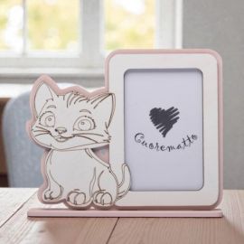 CORNICI PORTAFOTO CON GATTINO: BOMBONIERE ORIGINALI PER BATTESIMO