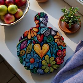 SOTTOPENTOLA MOTIVO FLOREALE BOMBONIERA UTILE PER NOZZE E COMUNIONE