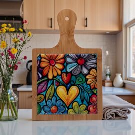 TAGLIERE CON FIORI COLORATI BOMBONIERA SOLIDALE MATRIMONIO