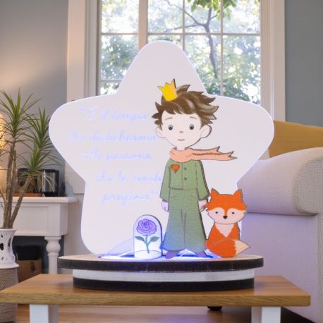 LAMPADA LED CON STELLA E PICCOLO PRINCIPE: BOMBONIERA UNICA E SOLIDALE