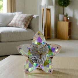 DIFFUSORE AMBIENTE CON PLACCHETTA ARGENTATA CON ALBERO DELLA VITA