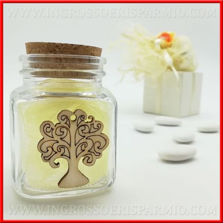 BARATTOLI PORTACONFETTI BOMBONIERE ALBERO DELLA VITA TEMA 2018