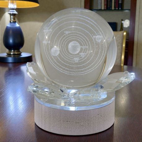 SPETTACOLARE SFERA LED CON PIANETI PER BOMBONIERE NOZZE UNICHE