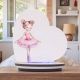 LAMPADA LED CUORE E BALLERINA CON TUTU ROSA PER BOMBONIERE UNICHE