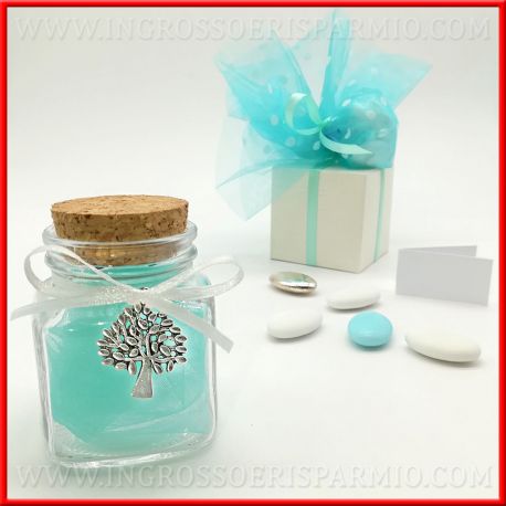 BARATTOLINI CONFETTI CON CIONDOLO ALBERO DELLA VITA IDEE NOZZE