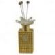 PROFUMATORE AMBIENTE COLOR ORO CON TAPPO FIORE IN SWAROVSKY ALBERO DELLA VITA