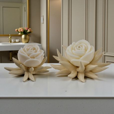 SCULTURA RICCIO CON CANDELA ROSA - BOMBONIERA ORIGINALE PER MATRIMONI