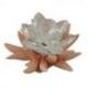 SCULTURA A RICCIO COLOR SALMONE CON FIORE IN SWAROVSKI: BOMBONIERA PER MATRIMONI ORIGINALI