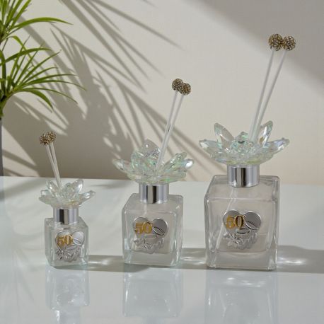 PROFUMATORE AMBIENTE CON FIORE IN SWAROVSKI PER ANNIVERSARIO 50°