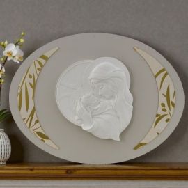 CAPOLETTO OVALE CON MATERNIETÀ: BOMBONIERA UNICA PER EVENTI SPECIALI