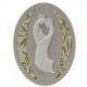 ICONA OVALE SACRA FAMIGLIA PER BATTESIMO E MATRIMONIO