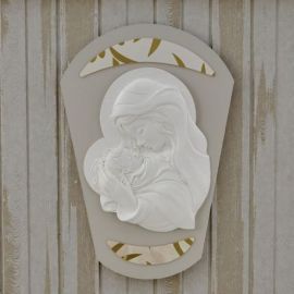 BOMBONIERA PANNELLO SAGOMATO MATERNO PER BATTESIMO E MATRIMONIO