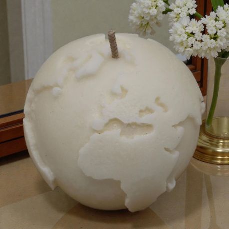 CANDELA PROFUMATA A FORMA DI MAPPA DEL MONDO: BOMBONIERA UNICA PER OGNI OCCASIONE