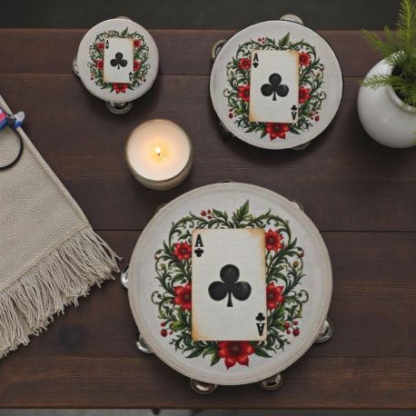 BOMBONIERA TAMBURELLO CON ASSO DI FIORI PER COMPLEANNO UNICO