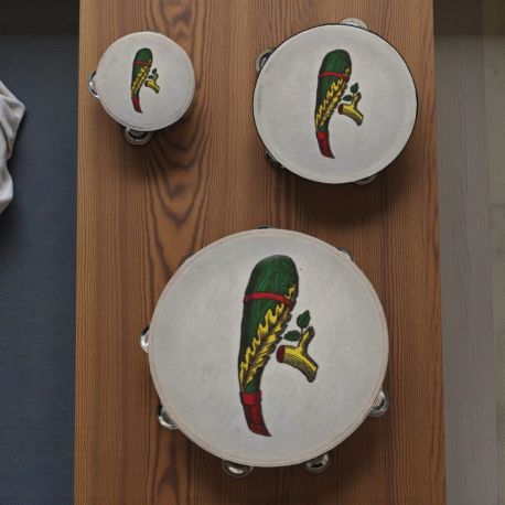 TAMBURELLO CON ASSO DI BASTONI: BOMBONIERA ORIGINALE PER COMPLEANNO