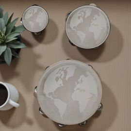 BOMBONIERA TAMBURELLO CON MAPPAMONDO IDEE ORIGINALI PER MATRIMONIO