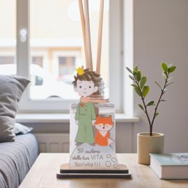 PORTA PROFUMO CON PICCOLO PRINCIPE E VOLPE: BOMBONIERA SOLIDALE UNICA