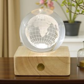 LAMPADA LED CON MAPPAMONDO BOMBONIERA TEMA VIAGGIO PER EVENTO