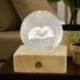 LAMPADE LED CON BASE QUADRATA: BOMBONIERA CUORE PER MATRIMONIO E ANNIVERSARIO