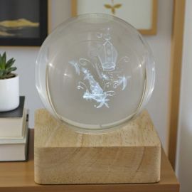 LAMPADA LED CON BASE QUADRATA PER CRESIMA: BOMBONIERA ORIGINALE