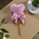MAGNETE ROSA LECCA LECCA A FORMA DI CUORE PER NASCITE E BATTESIMI