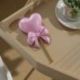 MAGNETE ROSA LECCA LECCA A FORMA DI CUORE PER NASCITE E BATTESIMI