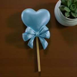 MAGNETE A FORMA DI CUORE CON FIOCCO CELESTE PER BOMBONIERE ORIGINALI