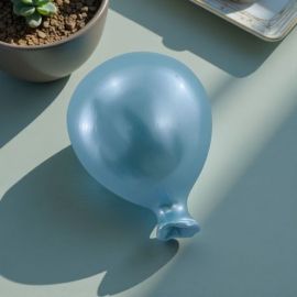 BOMBONIERA CALAMITA PALLONCINO CELESTE PER NASCITA E BATTESIMO BIMBO