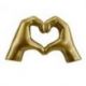 MAGNETE MANI A FORMA DI CUORE ORO PER MATRIMONIO E NOZZE D'ORO