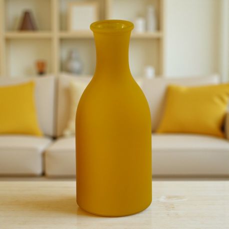 VASO PORTAFIORI ALTO IN CERAMICA GIALLO PER EVENTI INDIMENTICABILI