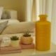 VASO PORTAFIORI A RIGHE IN CERAMICA GIALLO PER BOMBONIERE PREZIOSE