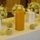 VASO PORTAFIORI CILINDRICO A RIGHE GIALLO PER BOMBONIERE ELEGANTI