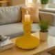 BOMBONIERE ELEGANTI CON CANDELIERE GIALLO SENAPE PER MATRIMONIO