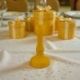BOMBONIERE ELEGANTI CON CANDELIERE GIALLO SENAPE PER MATRIMONIO