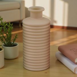 VASO PORTAFIORI TORTORA IN CERAMICA A RIGHE PER BOMBONIERE ELEGANTI