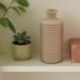 VASO PORTAFIORI TORTORA IN CERAMICA A RIGHE PER BOMBONIERE ELEGANTI