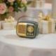 SPEAKER VINTAGE BLUETOOTH VERDE E ORO: IDEA PER BOMBONIERE E REGALI