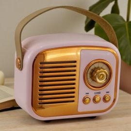 SPEAKER BLUETOOTH VINTAGE ROSA E ORO PER MATRIMONIO E CRESIMA
