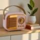 SPEAKER BLUETOOTH VINTAGE ROSA E ORO PER MATRIMONIO E CRESIMA