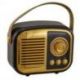 BOMBONIERA SPEAKER BLUETOOTH VINTAGE NERO E ORO PER EVENTI UNICI