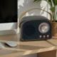 SPEAKER BLUETOOTH UNIQUE A FORMA DI RADIO IN NERO E RAME: REGALO UNICO
