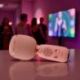 MICROFONO BLUETOOTH ROSA CON CASSA INTEGRATA: IDEALE PER FESTE E KARAOKE