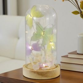 CUPOLA DI VETRO CON LED E FIORI: BOMBONIERA ORIGINALE PER EVENTI SPECIALI