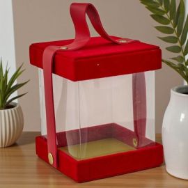 SCATOLA QUADRA TRASPARENTE ROSSA: ORIGINALE E ECONOMICA!