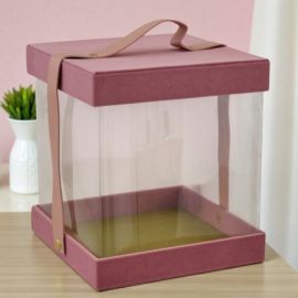 SCATOLA QUADRATA TRASPARENTE ROSA ANTICO: IDEE REGALO ORIGINALI!