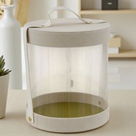 SCATOLA TONDA TRASPARENTE CREMA: IDEE REGALO ORIGINALI E UTILI